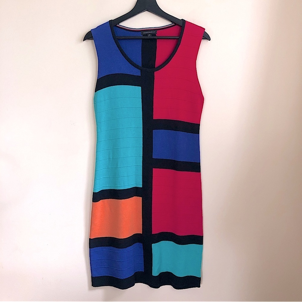 Vintage Knit colour block dress